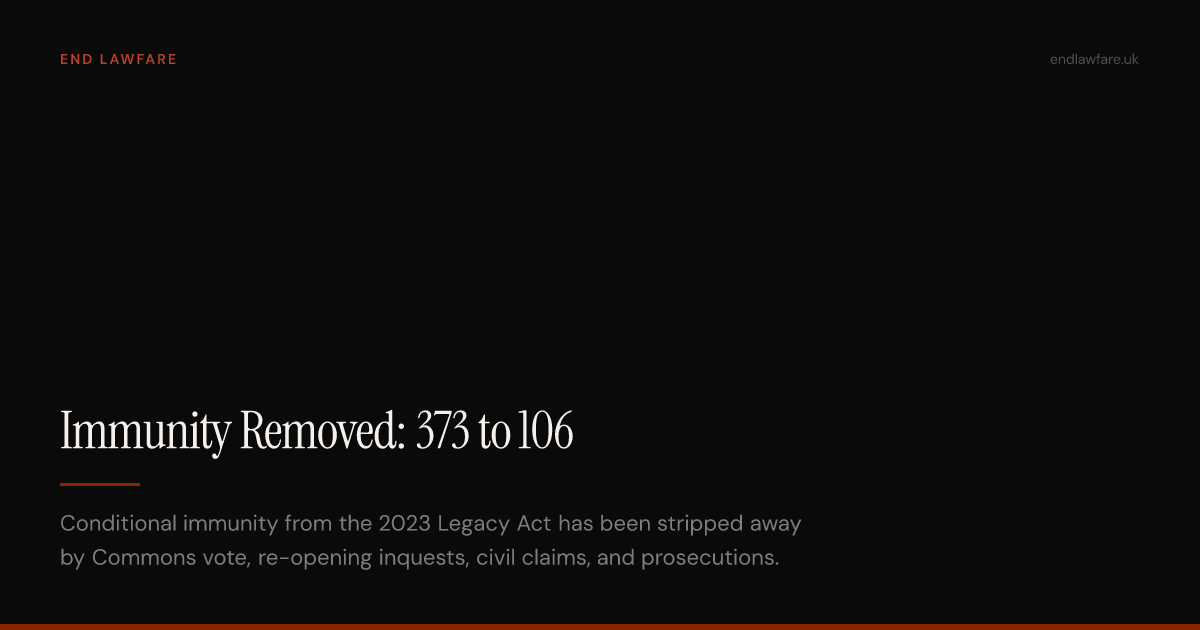 Immunity Removed: 373 to 106